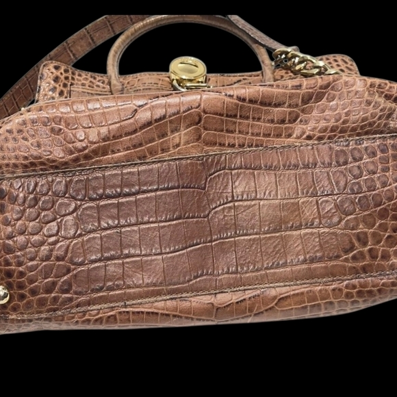 Michael Kors. MK. Hamilton Purse Bag Handbag Brown Alligator. EUC - Picture 12 of 12